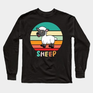 Vintage Retro Sheep Long Sleeve T-Shirt